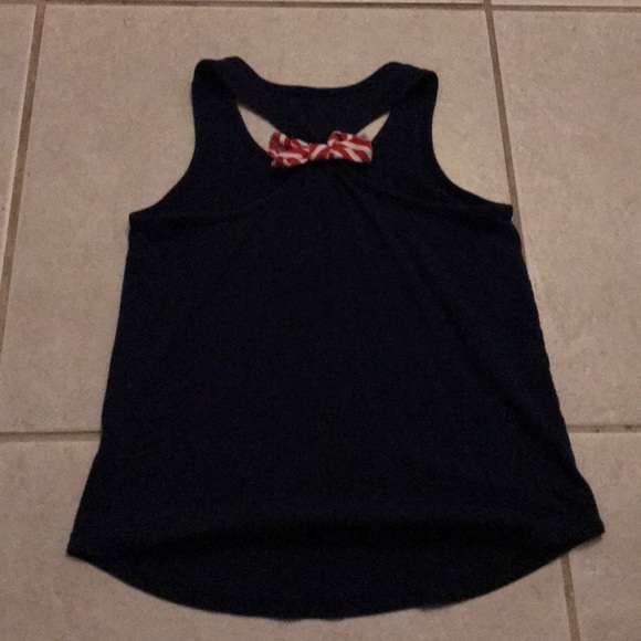 🔥Red white and blue tank size 10-12 with cute bac - Picture 3 of 3